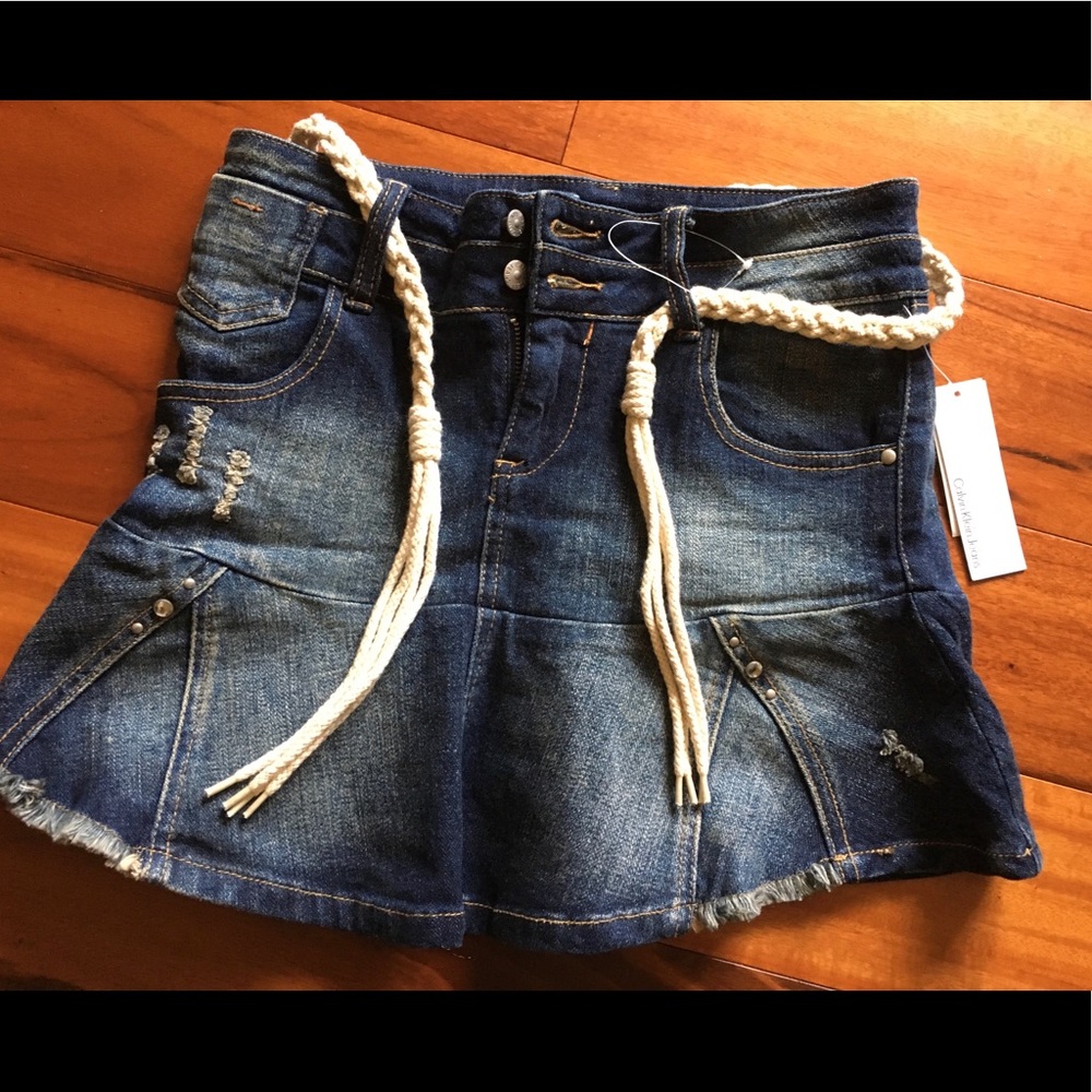 NWT Calvin Klein Jean Skirt